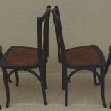 4 old Luterma bistro chairs with patterned seats – Completely refurbished