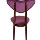 Mid-Century heart-shaped chair in plum velvet and beech wood, Poland, 1960s
