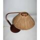Temde table lamp, Switzerland, 1960s | Textile, brass and cord lampshade |
