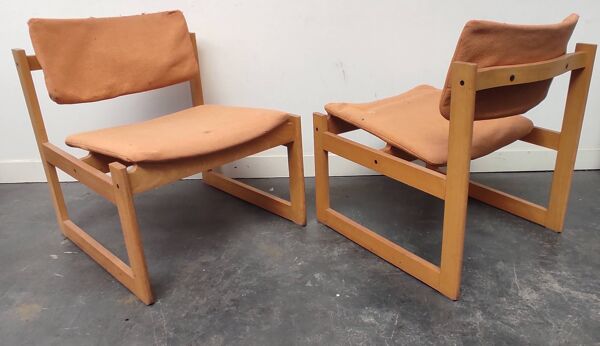 Paire fauteuils SFC 3001 de Michel Mortier  1960