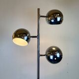 Space-Age Chrome Floor Lamp, Italy, 1970s