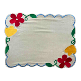 Vichy fleur placemat beige