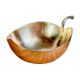 Empty pecking brass leaf