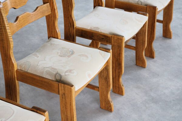 Chaises de salle à manger vintage   chaises   brutalistes   années 1960
