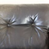 Coronado Brown Leather Sofa, Afra & Tobia Scarpa for B&B Italia