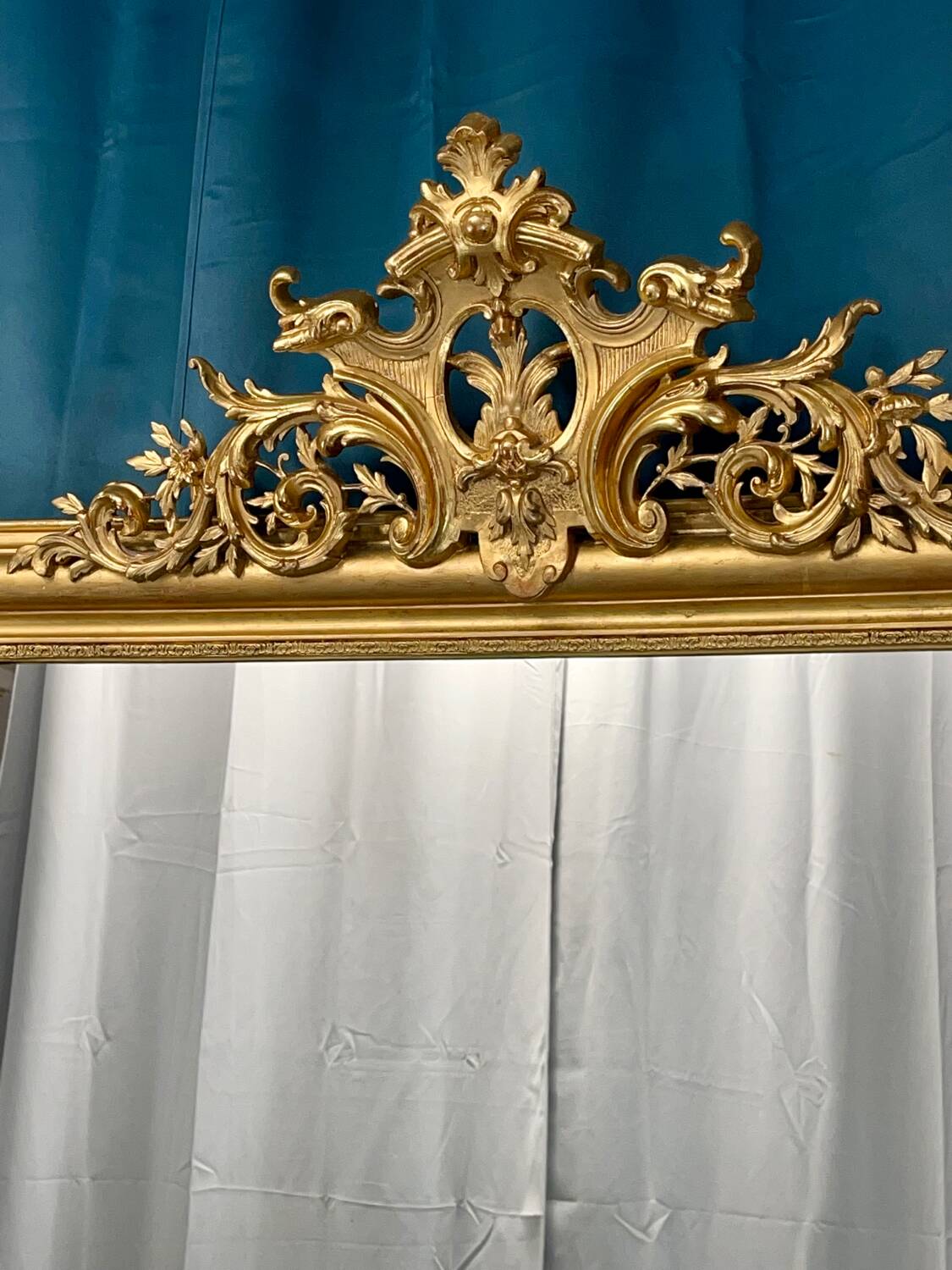 Large old 19th century mirror high 196x 112 cm superb condition