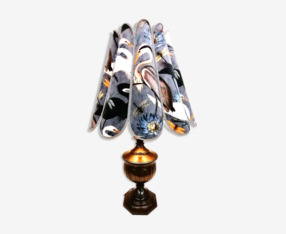 Lampe création unique en velours