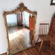 Large gilded mirror louis XV rockery  142x99cm
