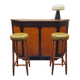 English Chesterfield mahogany bar fully upholstered in leather