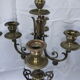 Pair of bronze Napoleon III marble candelabra with mantelpiece decoration