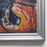 Expressionist painting boats by Bent Kokkenberg