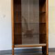 1940's Italian cabinet credenza bar display with glass door art deco style