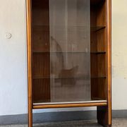 1940's Italian cabinet credenza bar display with glass door art deco style