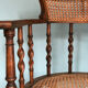 Edwardian barley twist corner chair with cane early 20th century