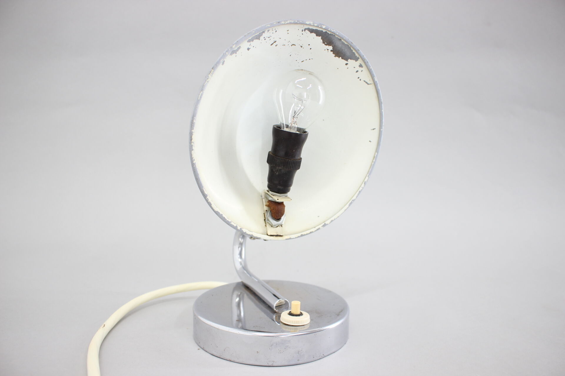 1930s Aluminium Table Lamp,Czechoslovakia