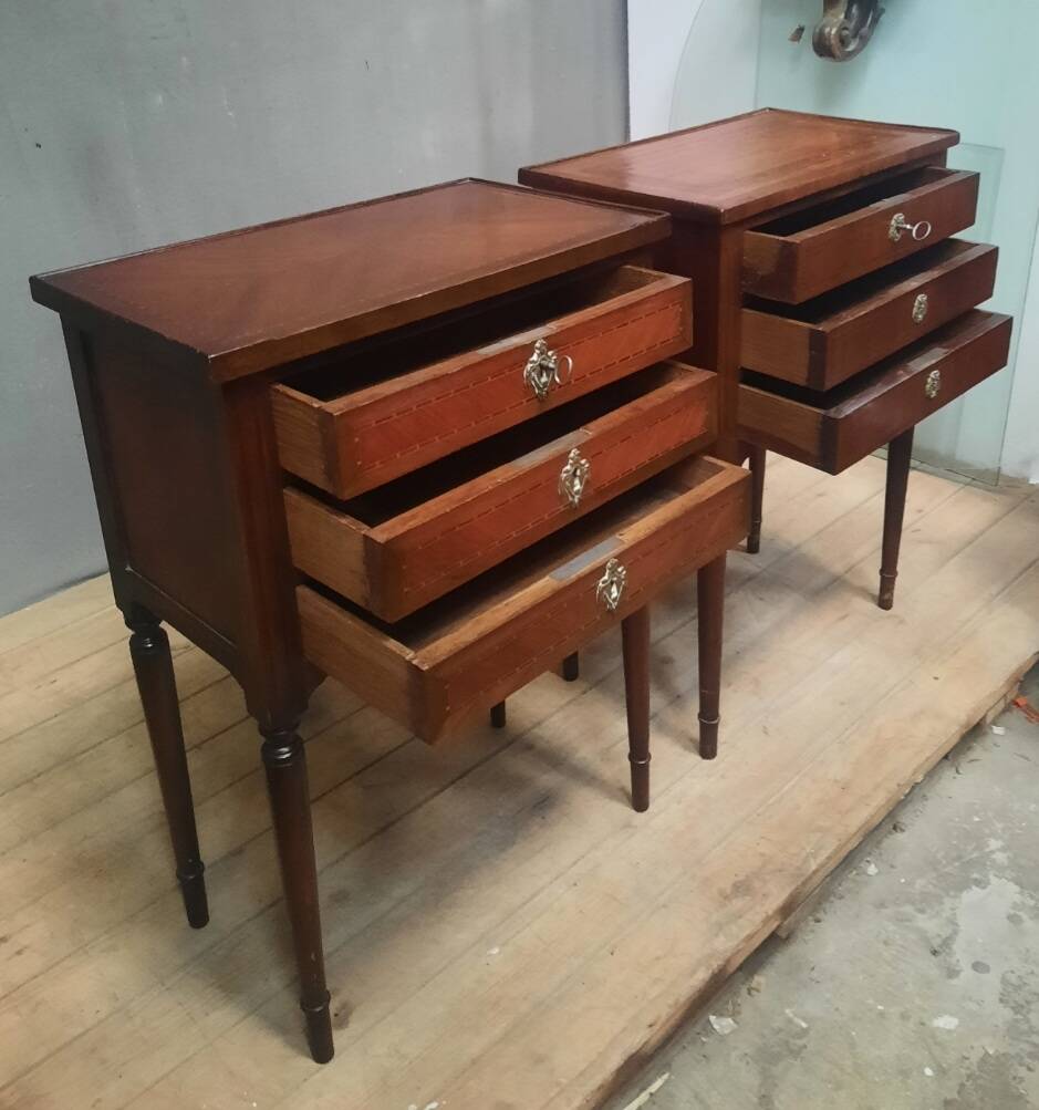 Louis XVI style bedside table from the nineteenth century.