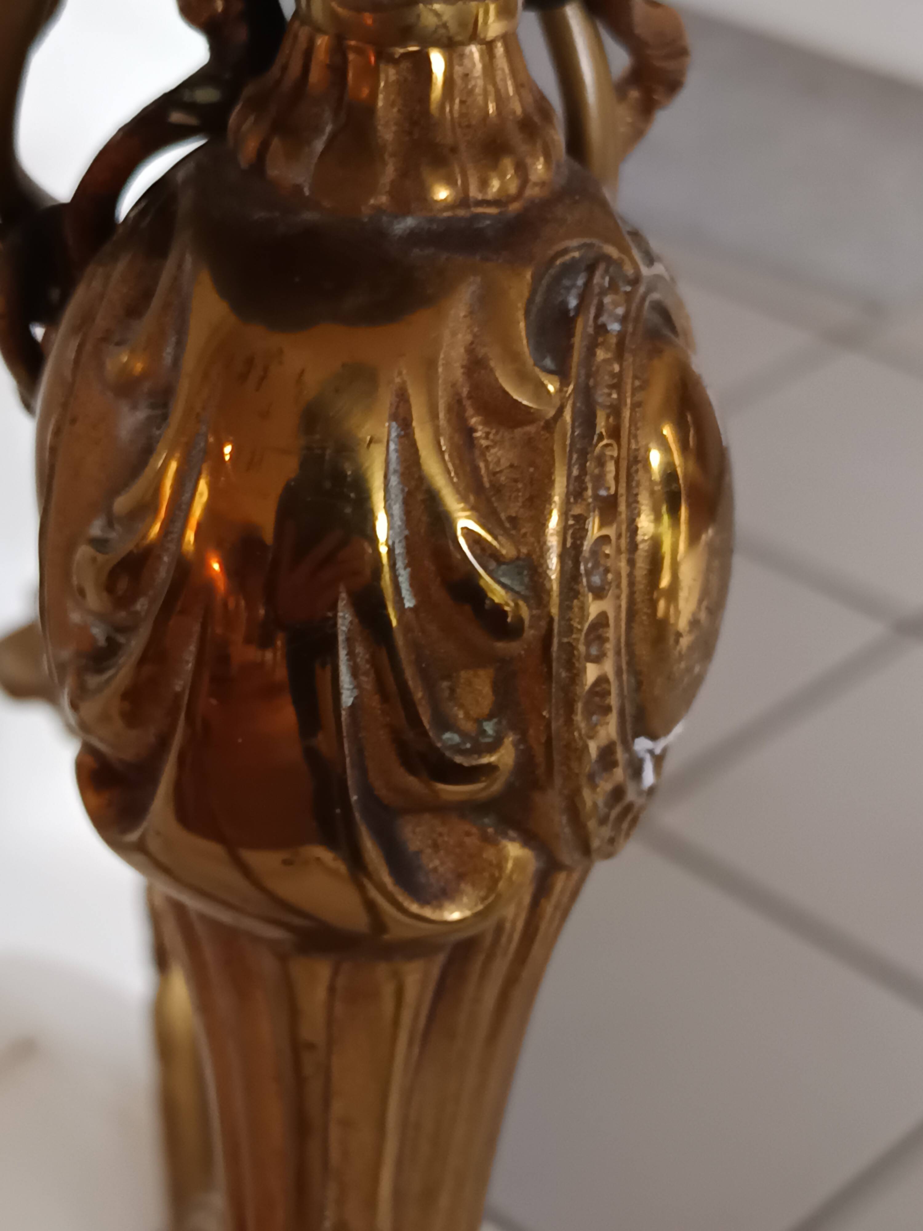 Lustre Louis XV en bronze doré – 6 feux – électricité refaite