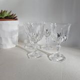 Set of 4 white wine glasses in Chaumont crystal from Cristal d'Arques.