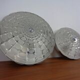 Large German Glass Ceiling Lights, Set of 2, 1960s