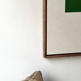 Large contemporary painting Green Forms Audrey Noel dated & signed