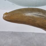 Vintage faux tusk center table or side table, 1970s