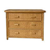 Vintage rattan dresser