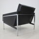 1960s Pair of Steel and Leather Armchairs by Lübke, Germany