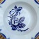 Set of 6 old earthenware soup plates, Sarreguemines Bastia service