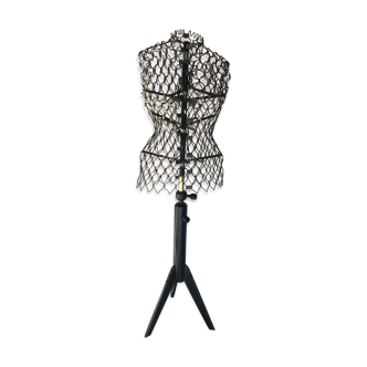 Model bust seamstress tripod Ideal metal and vintage wood 50