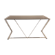 Seventies desk tinted glass top and chrome base