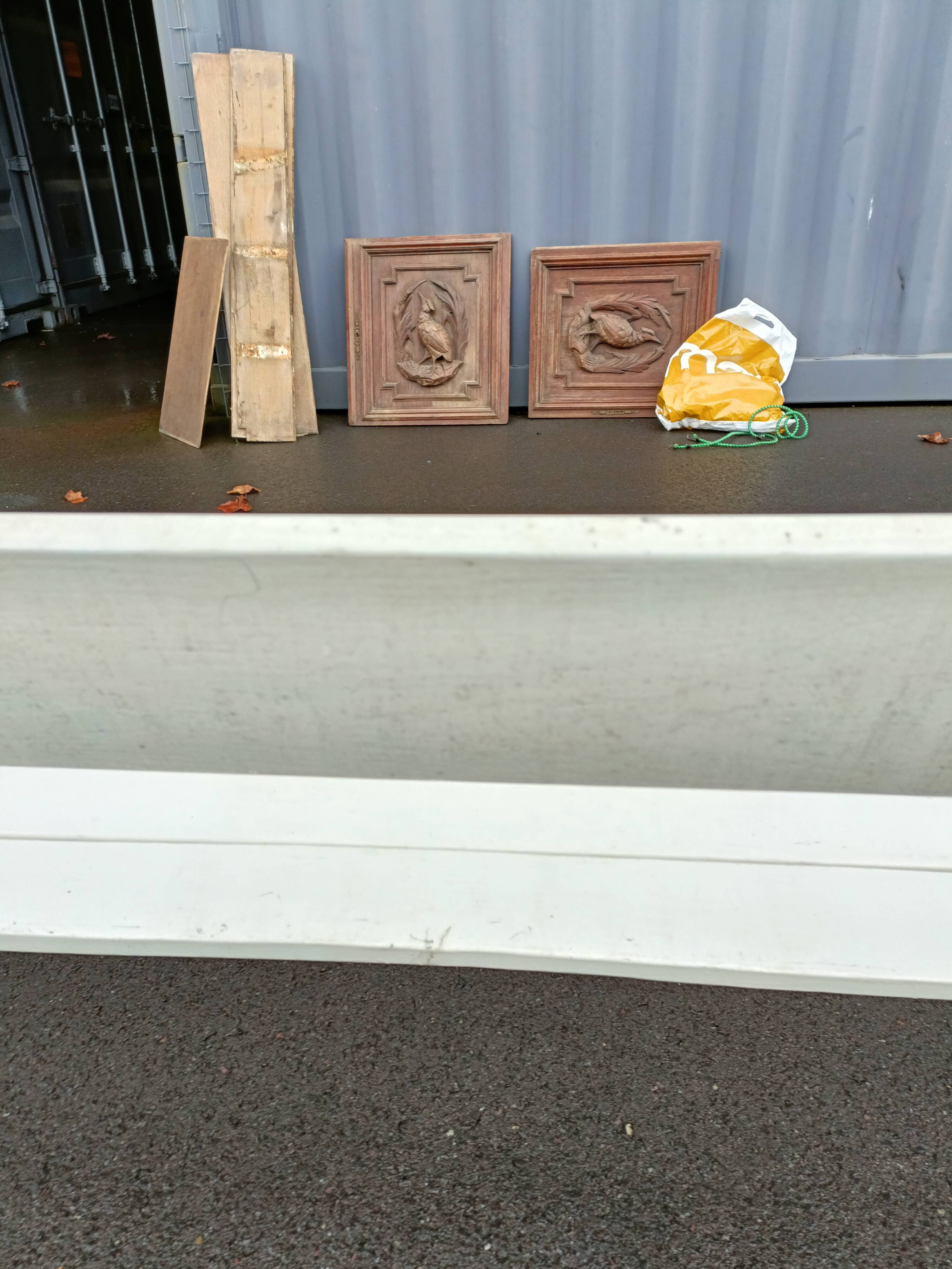 Garden bench old cast iron feet