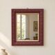 Vintage wall mirror in carved wood, burgundy and gold – Art Deco style – H4