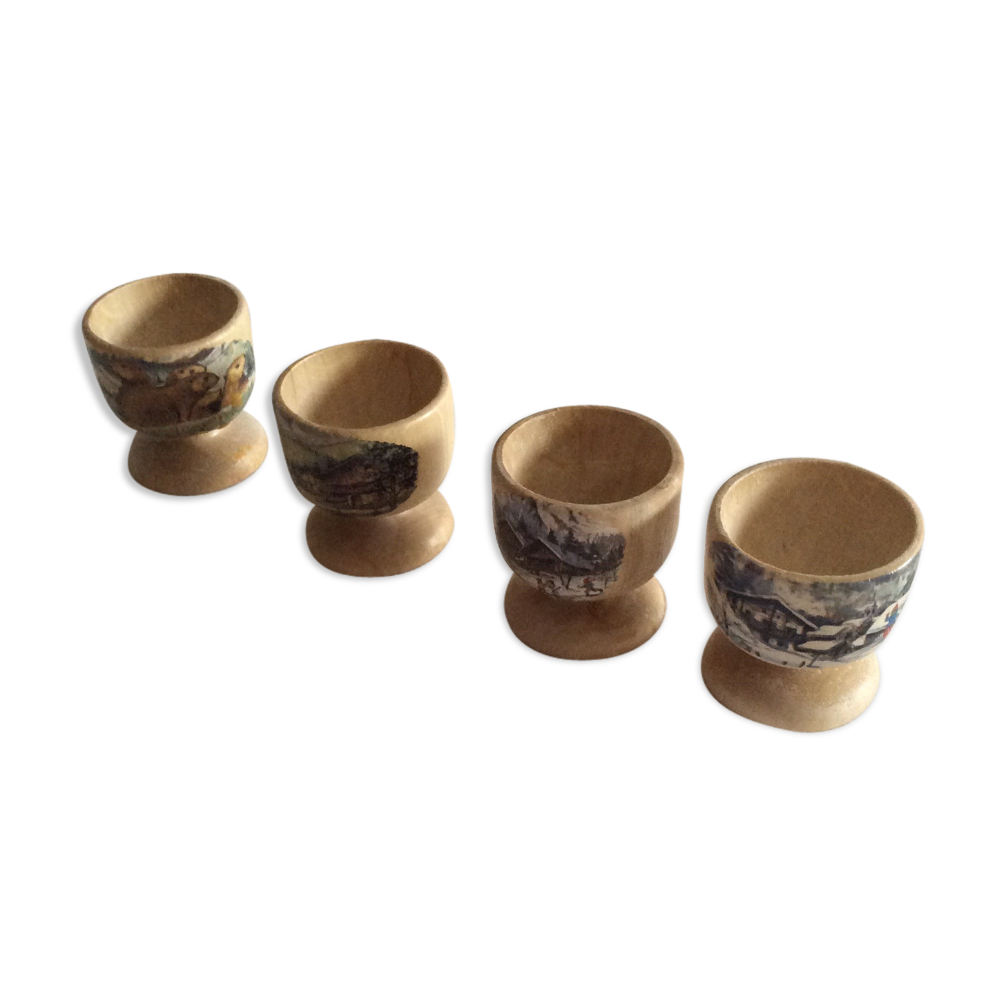 Wooden egg cups