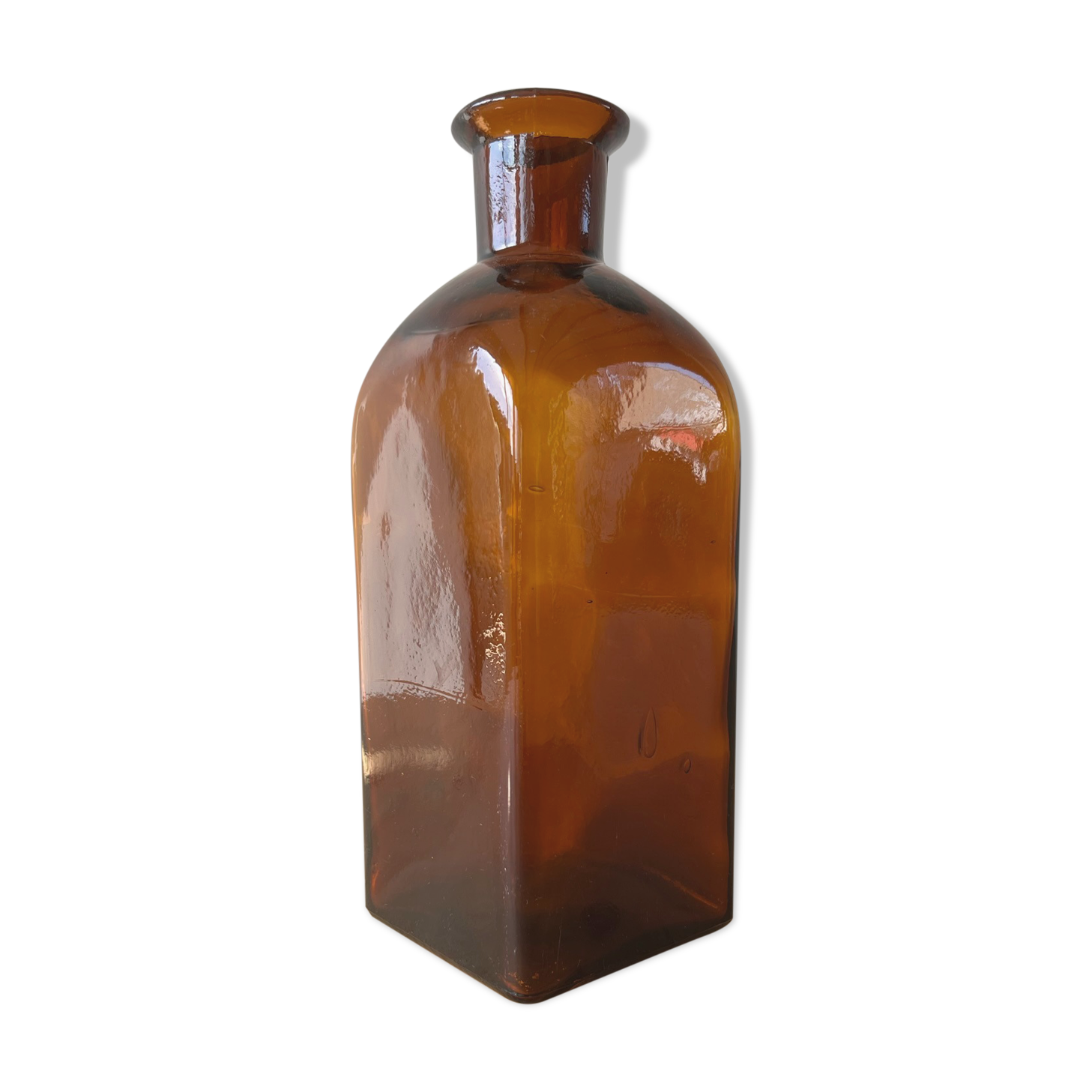Amber Square Apothecary Bottle