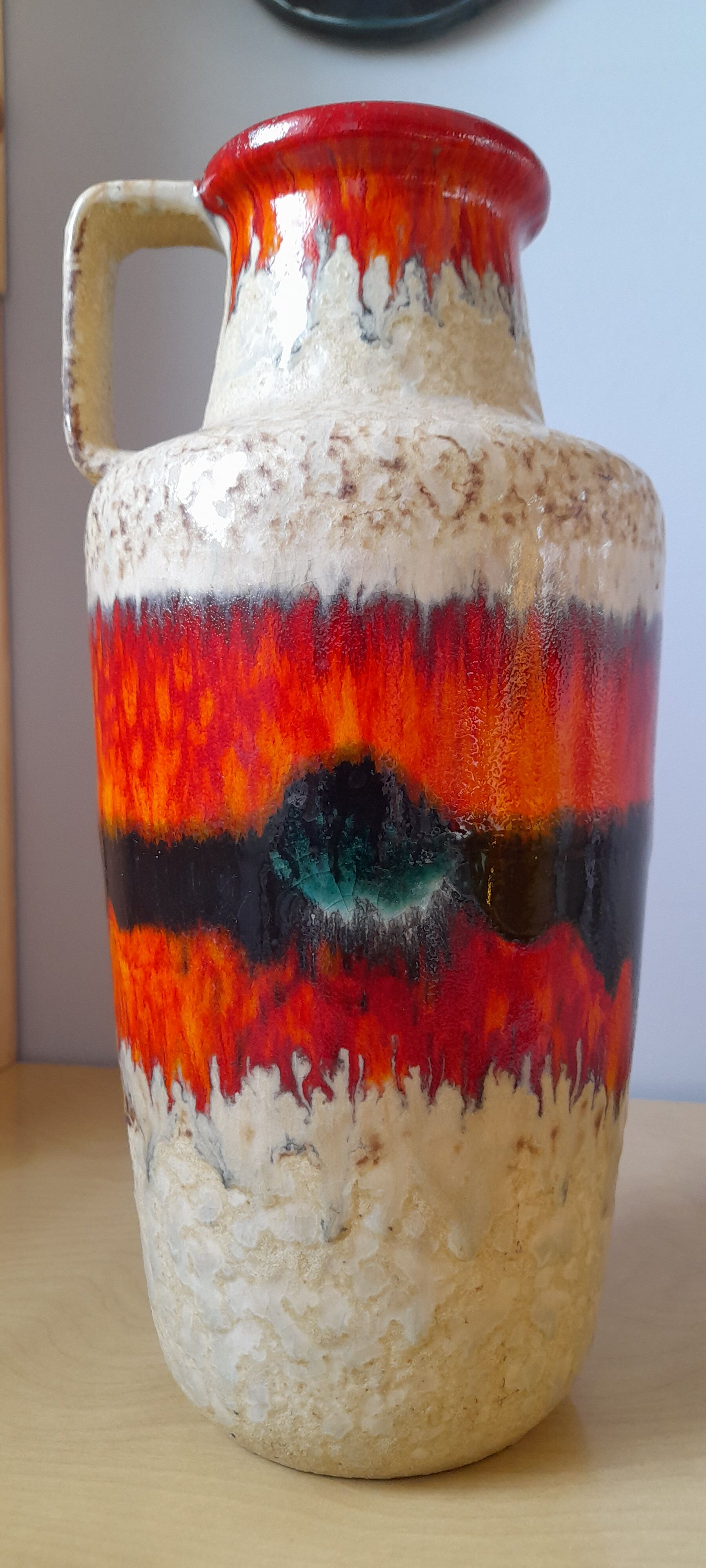 Vase fat lava 70s