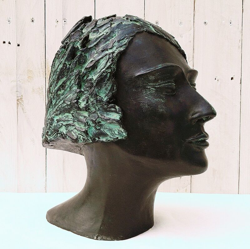Bust woman art deco Sculpture plaster workshop