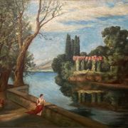 Tableau ancien, paysage, signé, début XX siècle