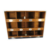 Cabinet with workshop lockers, restored / restyled hotel furniture style
