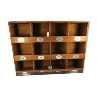 Cabinet with workshop lockers, restored / restyled hotel furniture style