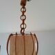 Suspension vintage en rotin