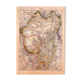 China map lithograph 1897