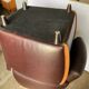 Pair of vintage brown leather club armchairs from the 70s