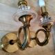 Pair of old brass wall sconces