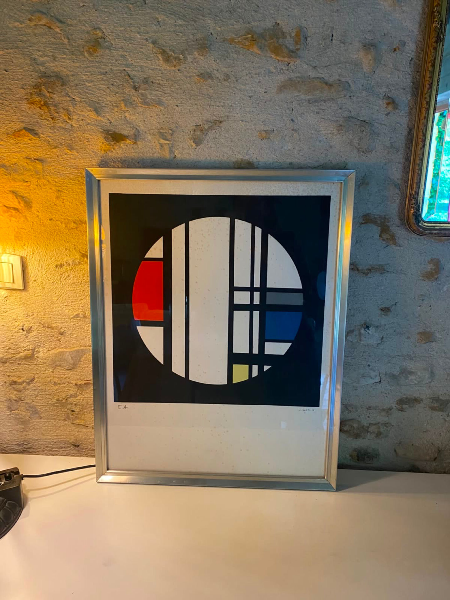 Geometric abstraction signed J. Gorin