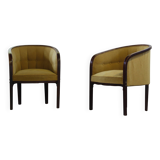 Vintage 1910s Josef Hoffmann Easy Lounge Chairs, Style of Gatsby