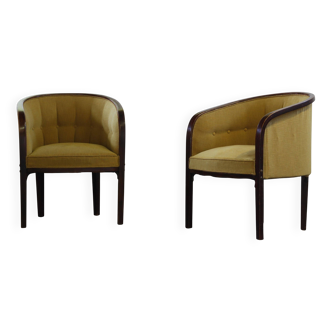 Vintage 1910s Josef Hoffmann Easy Lounge Chairs, Style of Gatsby
