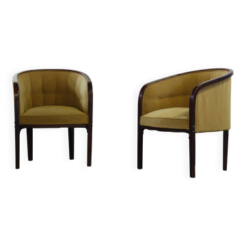 Vintage 1910s Josef Hoffmann Easy Lounge Chairs, Style of Gatsby