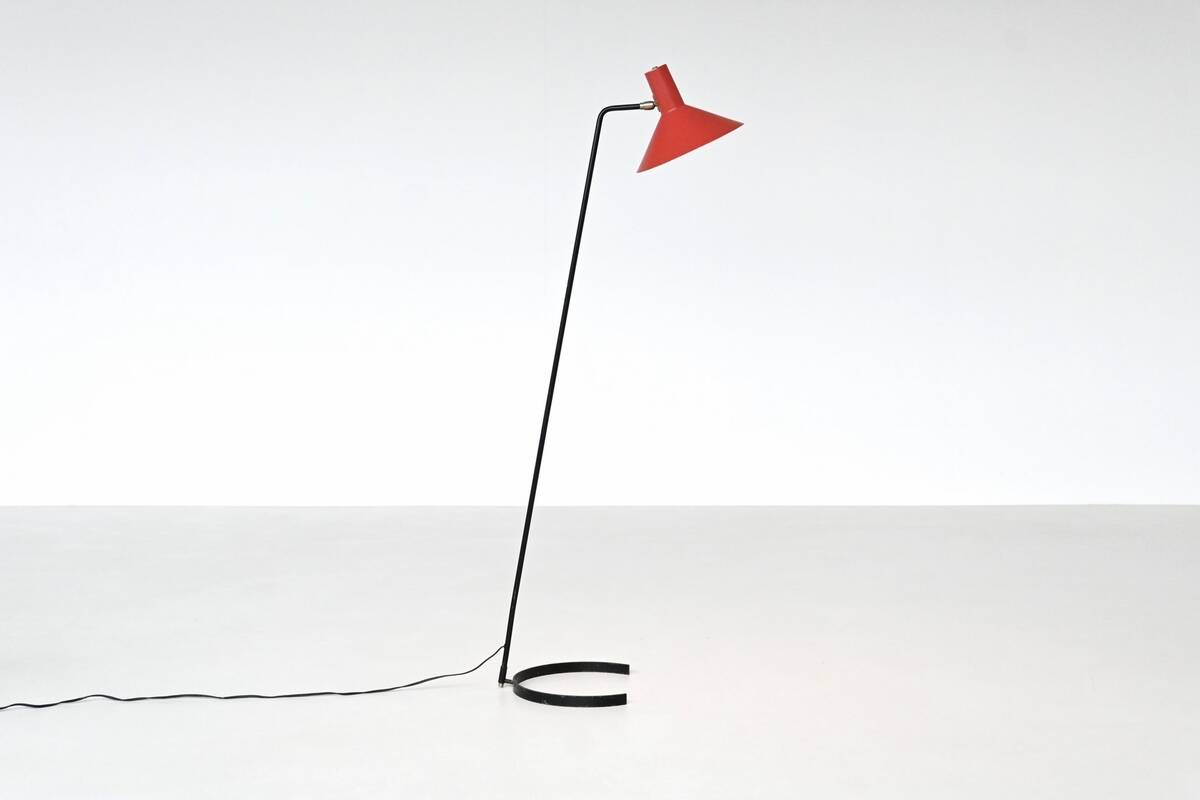 J.J.M. Hoogervorst model 8025 floor lamp Anvia The Netherlands 1957