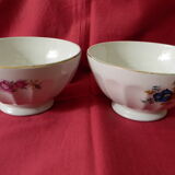Lot of large old bowls.  Flower decoration.