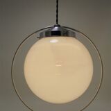Opaline globe pendant lamp